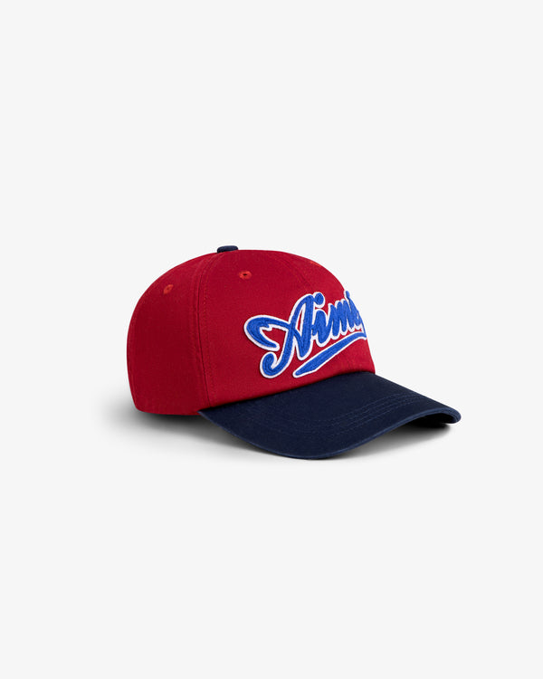 Cycling Logo Hat with "Animal" embroidered in blue and white, features a navy curved brim on a white background.