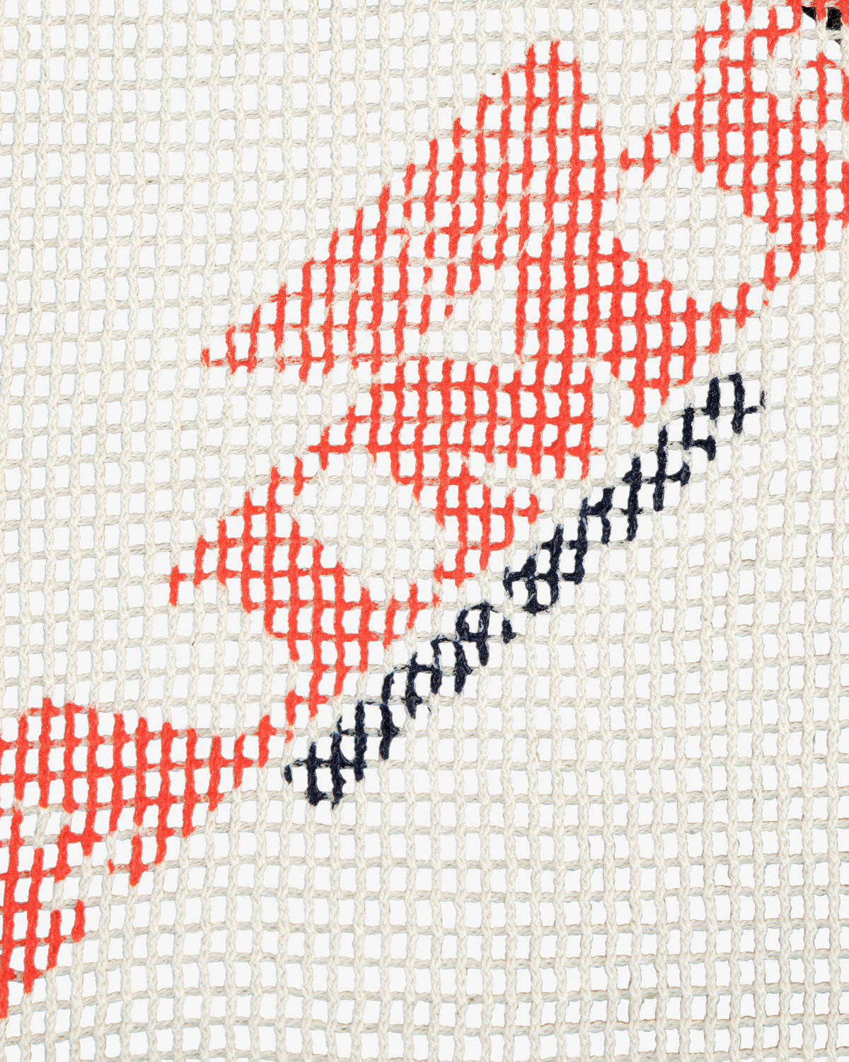 Aimé Painters Hat with red and black text on white mesh and a red checkered flag pattern across the center.