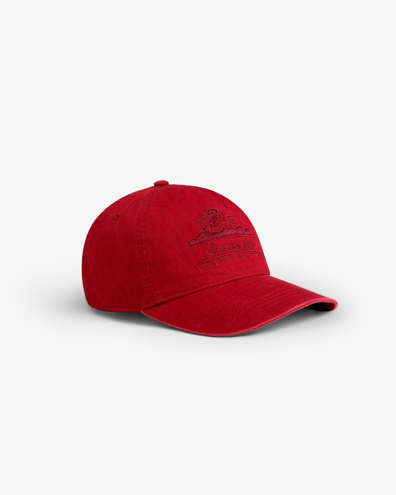 Sun Faded Unisphere Hat featuring a curved brim and subtle front embroidery, shown on a white background.