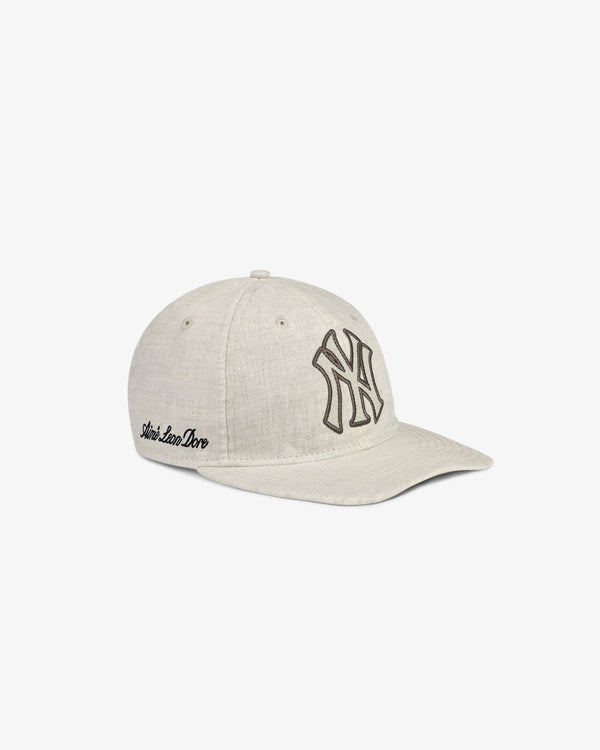 ALD / New York Yankees Retro Fit Hat in light gray with black NY logo and script text, on a white background.