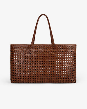 Woven Leather Tote Bag