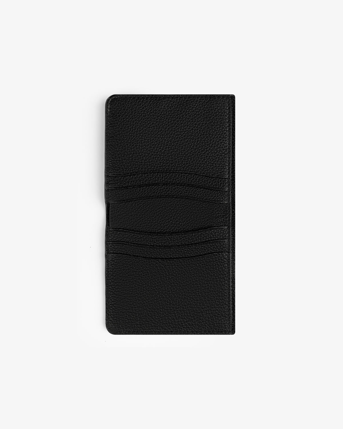 Leather Bi-Fold Wallet with multiple card slots displayed upright on a plain white background.