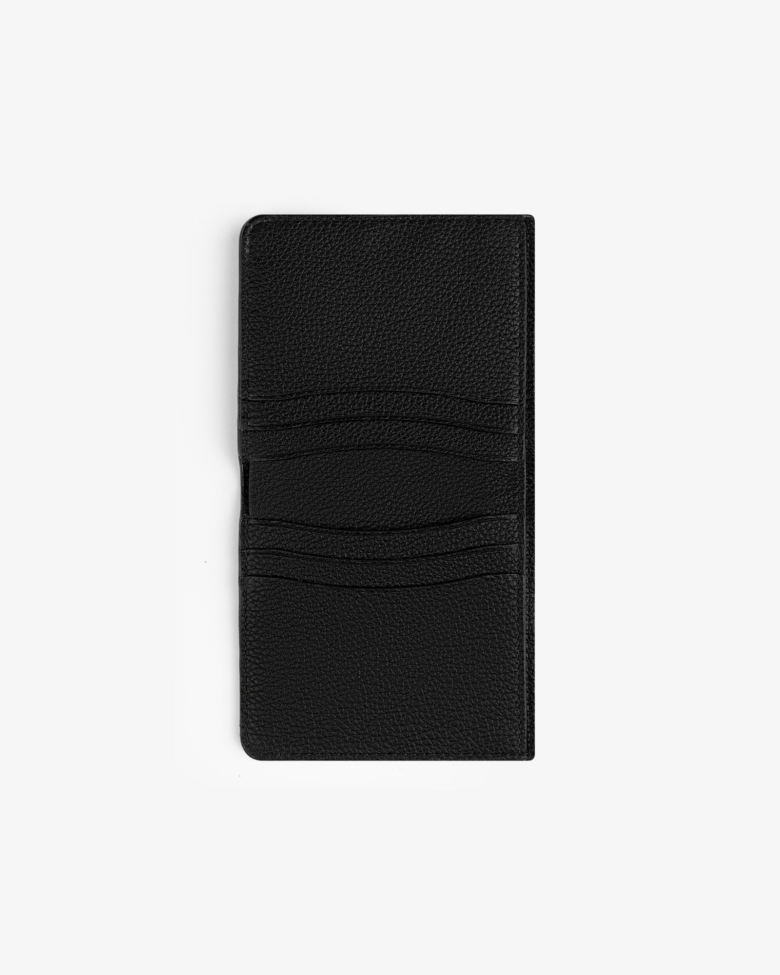Leather Bi-Fold Wallet with multiple card slots displayed upright on a plain white background.