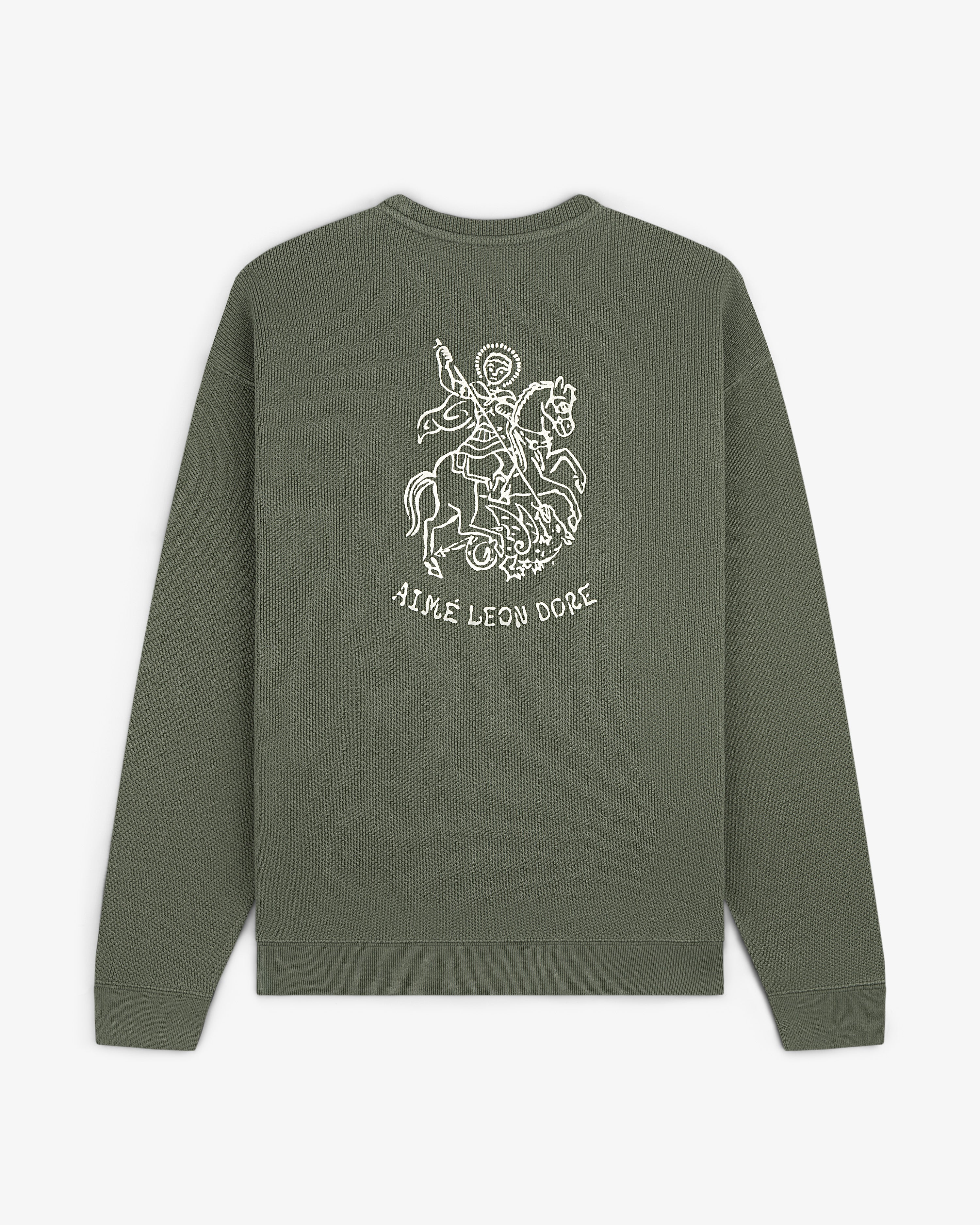 希少　AIME LEON DORE バイカラー　コットンニット　美品　Sサイズ Saint George Piqué Crewneck Sweatshirt – Aimé Leon Dore
