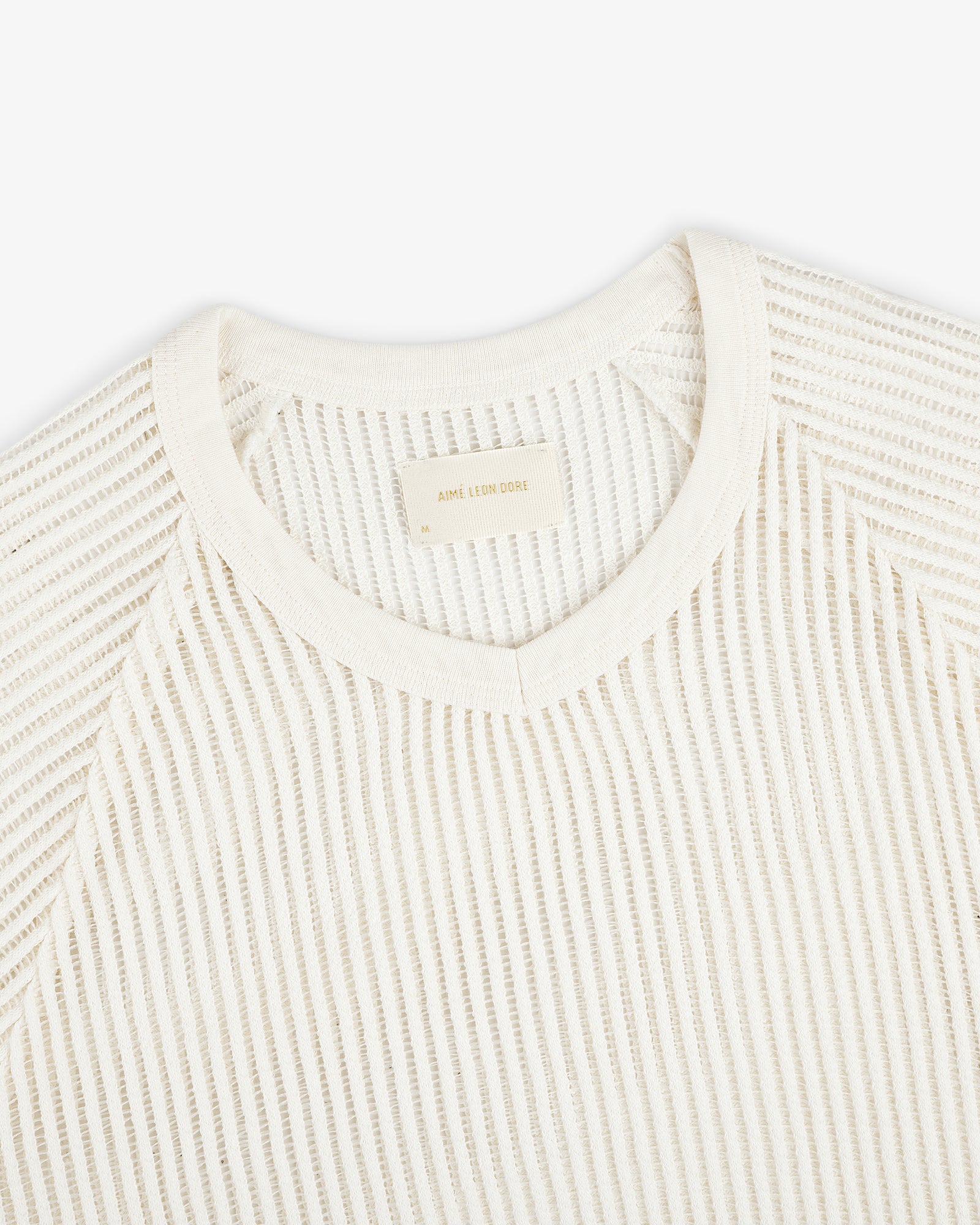 Mesh V-Neck Tee shown from the shoulders up against a white background.