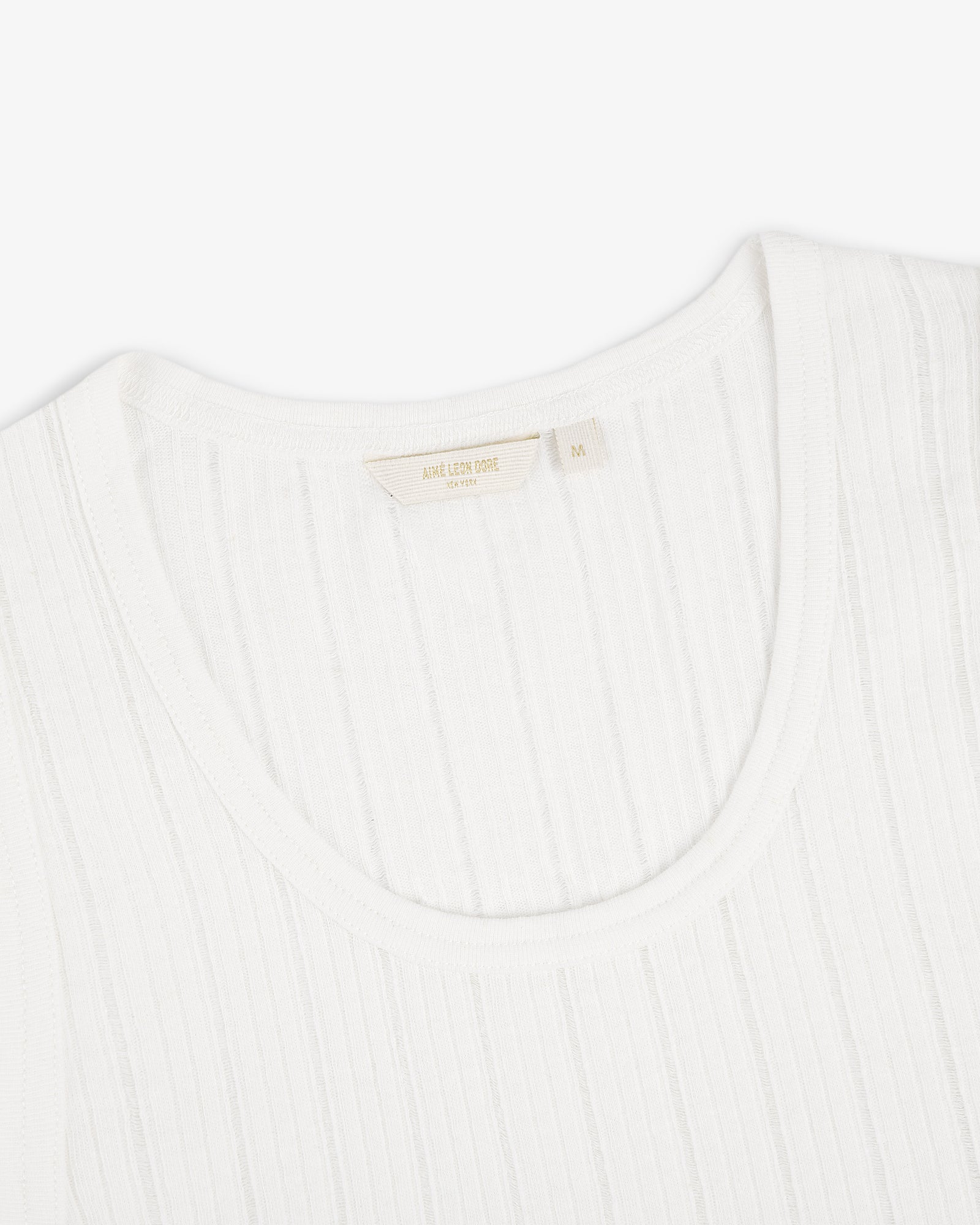 トップス Aime Leon Dore Pointelle Knit Merino Aime Leon Dore Merino Wool Eyelet Tee Cream Hombre - SS26 - ES