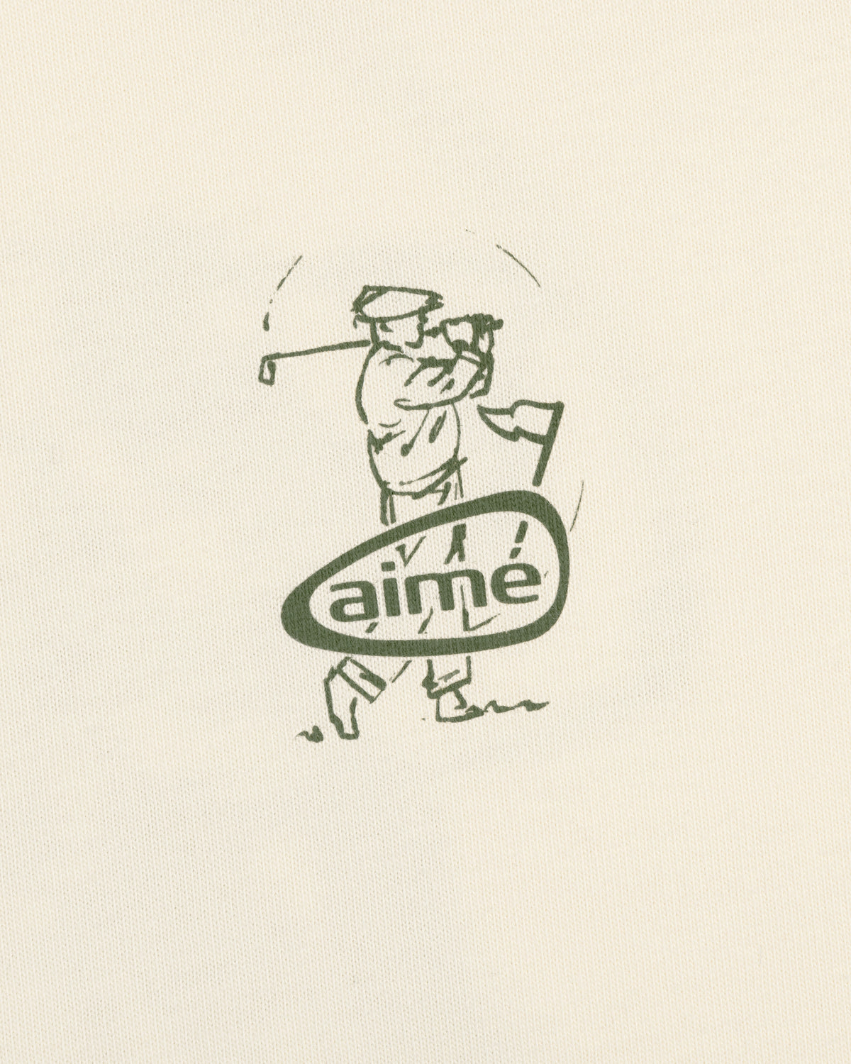 Line drawing of a golfer swinging, with "ALD Golf Swing Tee" in bold letters across the golfer’s lower body.