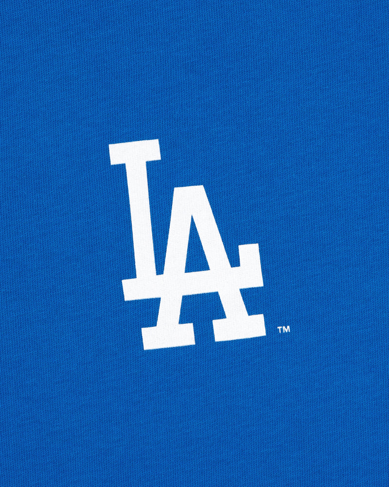 White LA logo on blue, ALD / LA Dodgers Unisphere Tee representing the Los Angeles Dodgers baseball team.