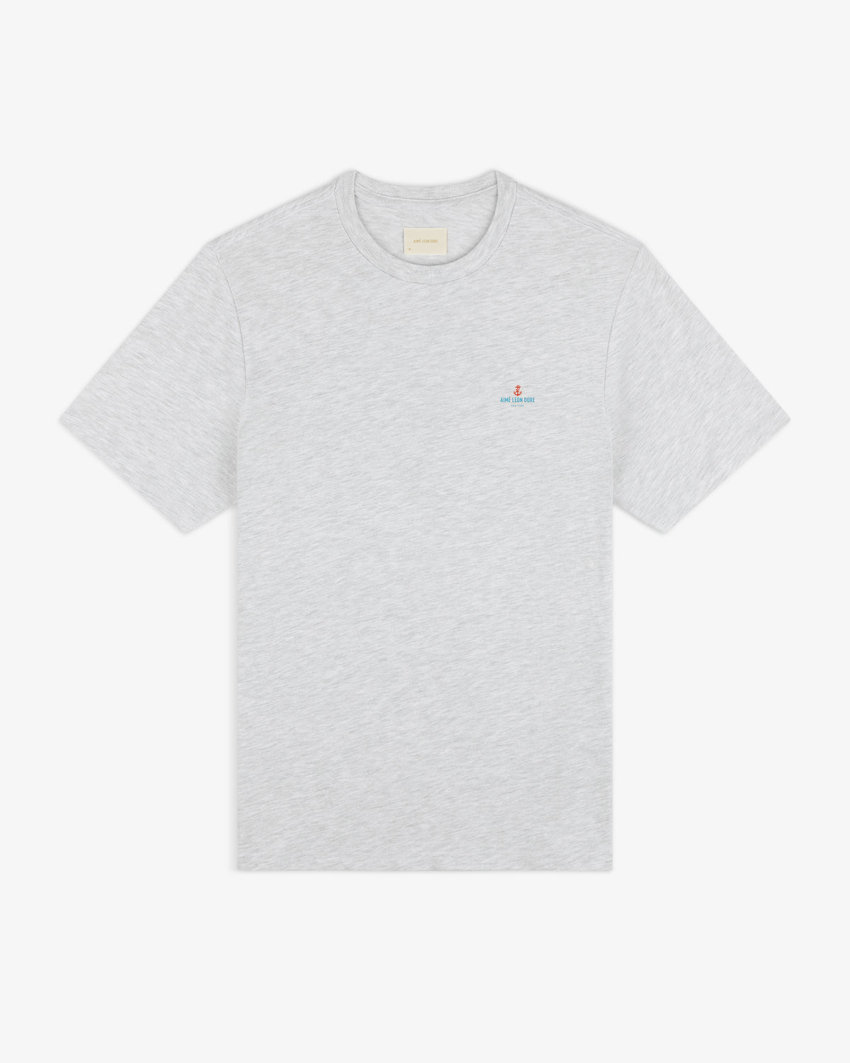 Light gray Coastal Flag Tee with short sleeves and a small embroidered logo and text on the left chest.