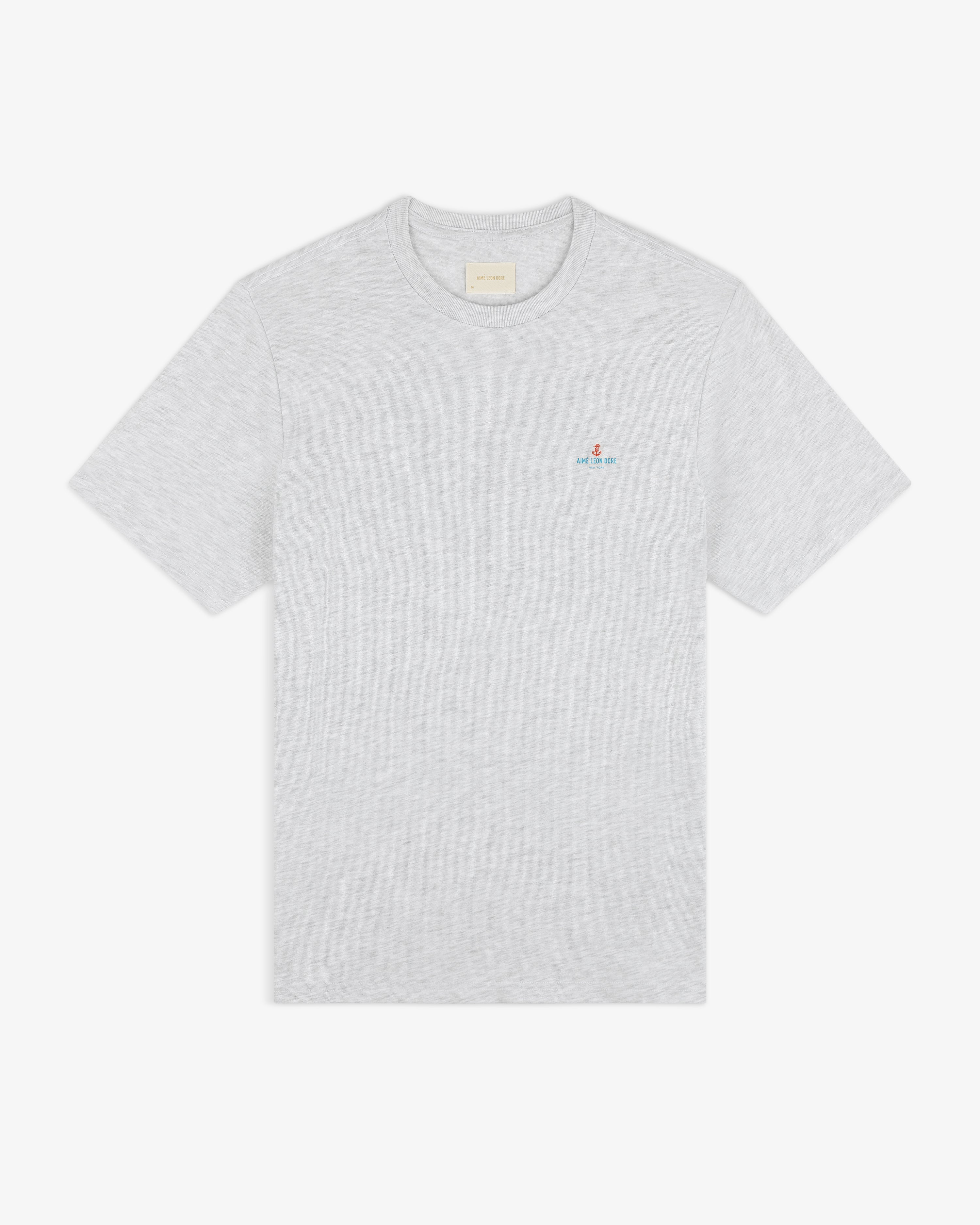 Light gray Coastal Flag Tee with short sleeves and a small embroidered logo and text on the left chest.