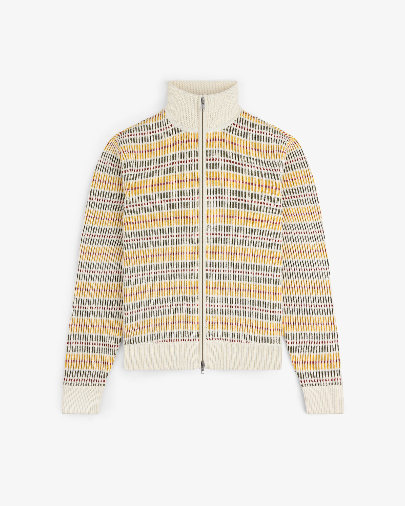 Multi Color Knit Track Sweater