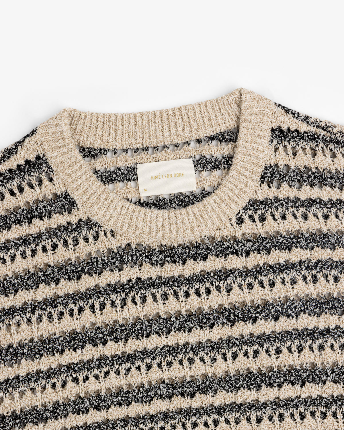 Bouclé Open Knit Crewneck Sweater – Aimé Leon Dore