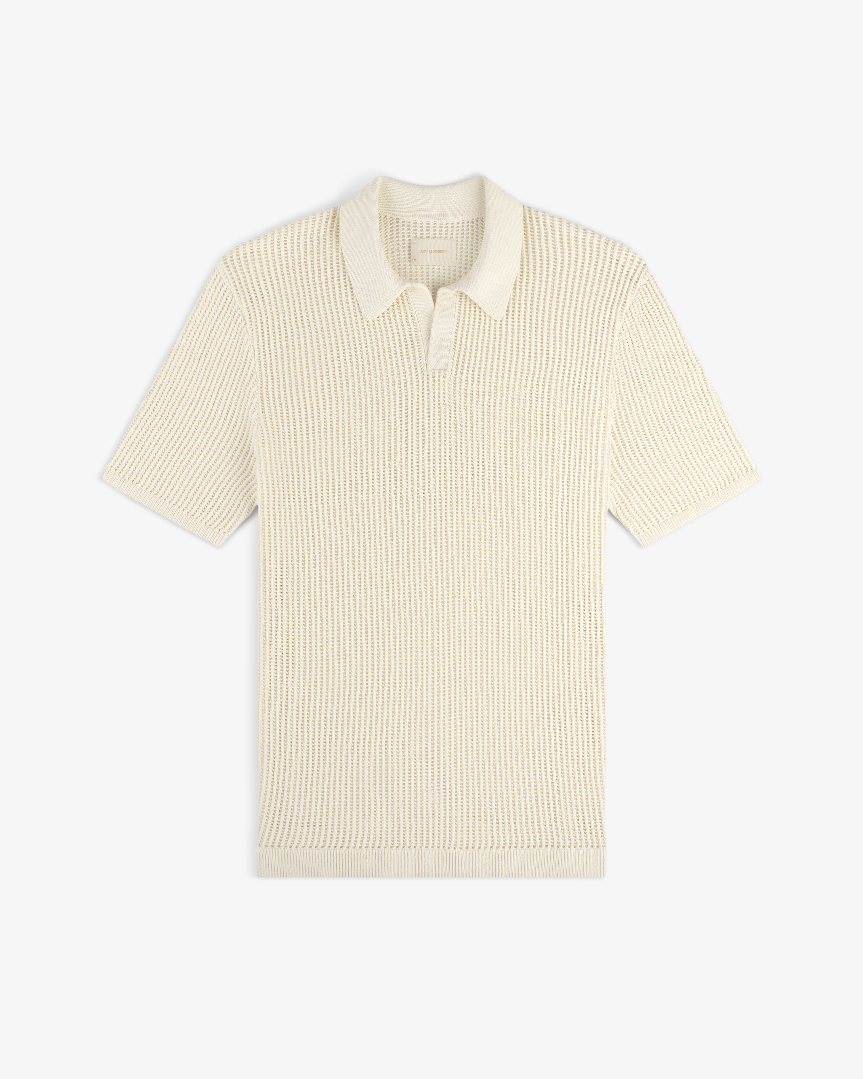 トップス MESH POLO COCONUT MILK S Mesh Knit Polo – Aimé Leon Dore