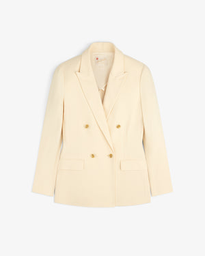Double-Breasted Unconstructed Blazer