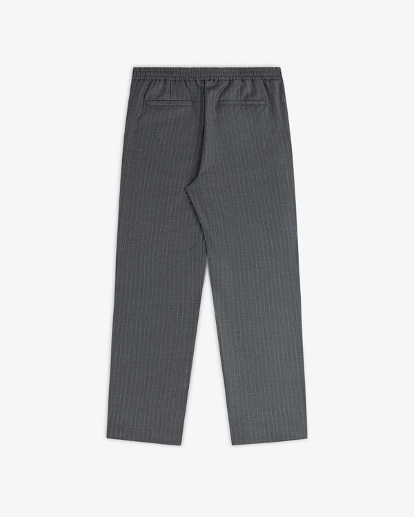 Pinstripe Elasticated Waist Trouser with two back pockets, shown flat on a white background.