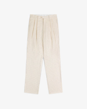 Double Pleated Pinstripe Suit Trouser