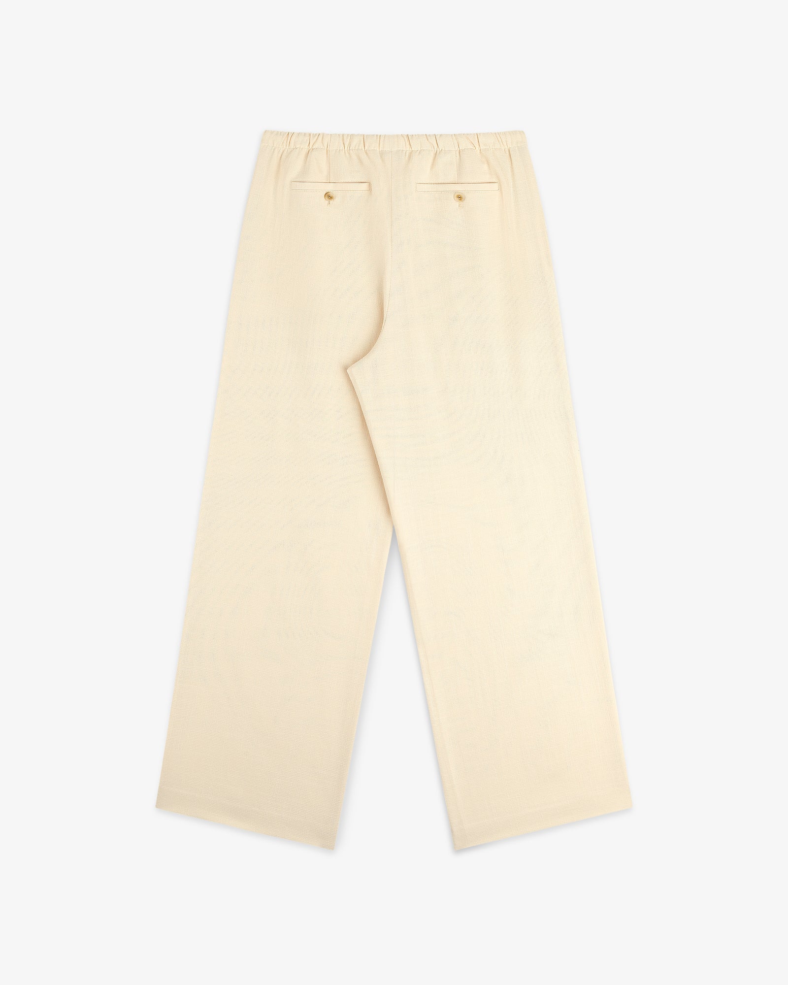 ladies cream color dress pants Desta - Lacee Cream, in Cotton - Size M - Light & Comfortable Feel - Hand-woven in Ethiopia Womens wide leg pants 31 inch inseam Cream Floral Motif High Waist