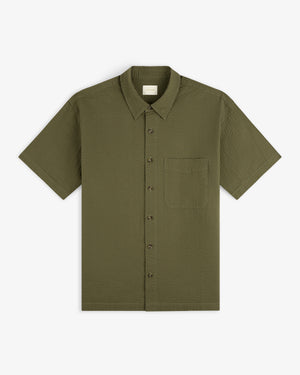Short-Sleeve Seersucker Shirt