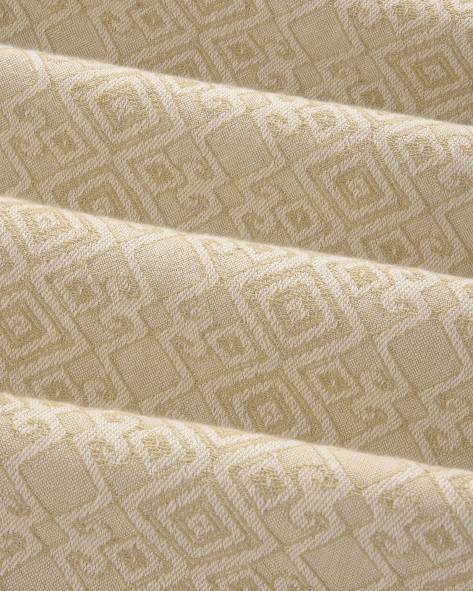 Jacquard Leisure Shirt in beige with a soft drape and a subtle geometric diamond pattern.