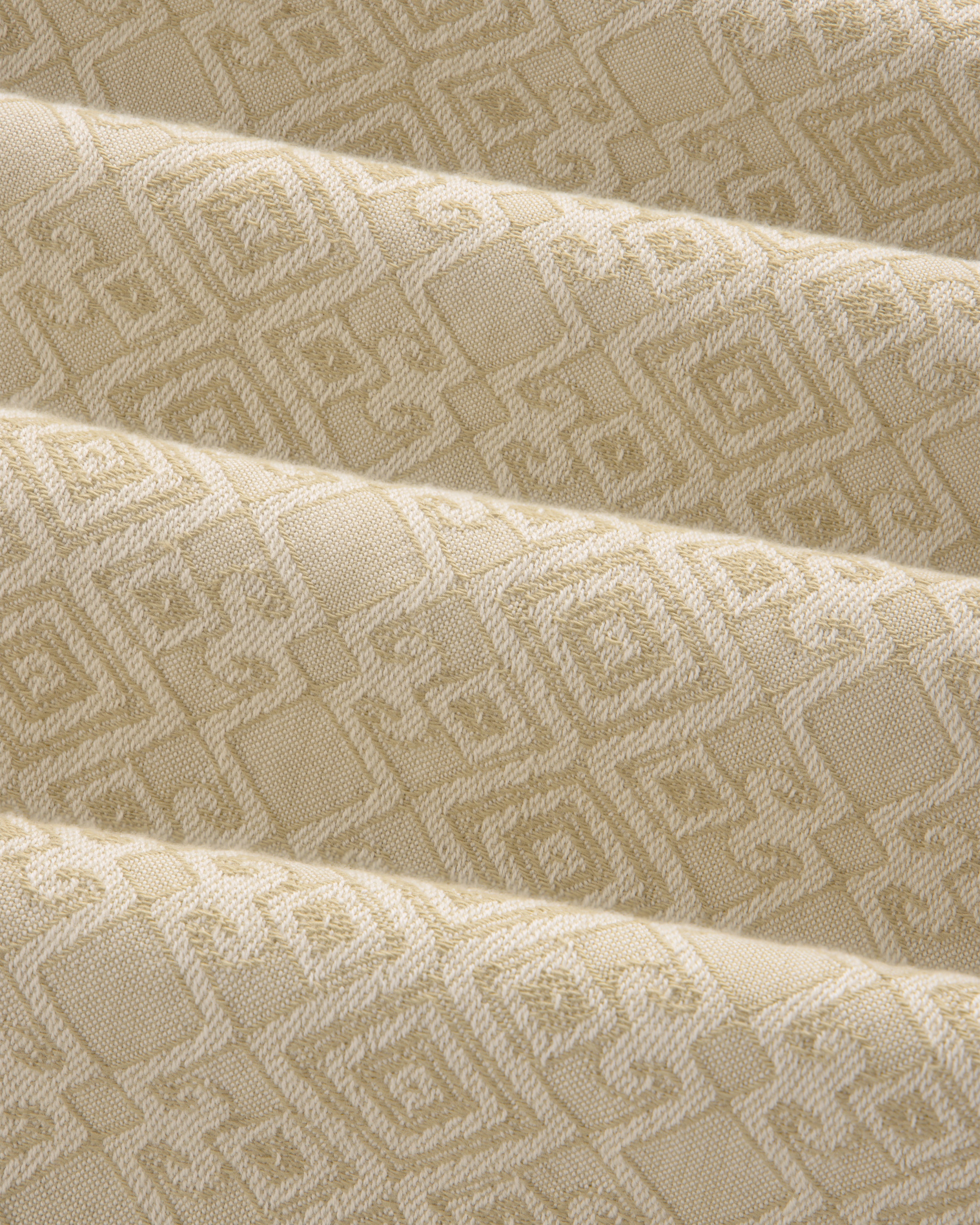 Jacquard Leisure Shirt in beige with a soft drape and a subtle geometric diamond pattern.