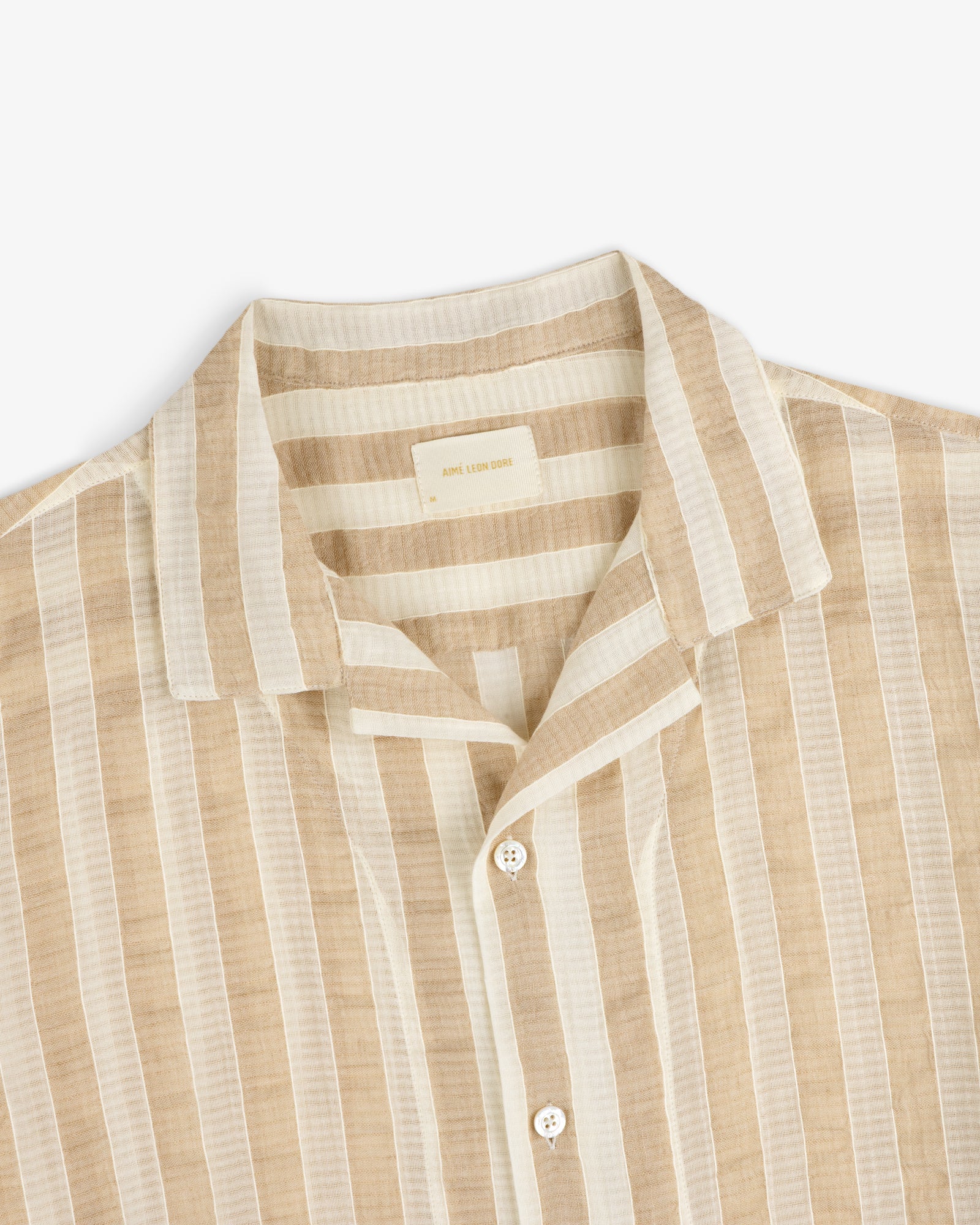 Linen Blend Striped Camp Shirt – Aimé Leon Dore