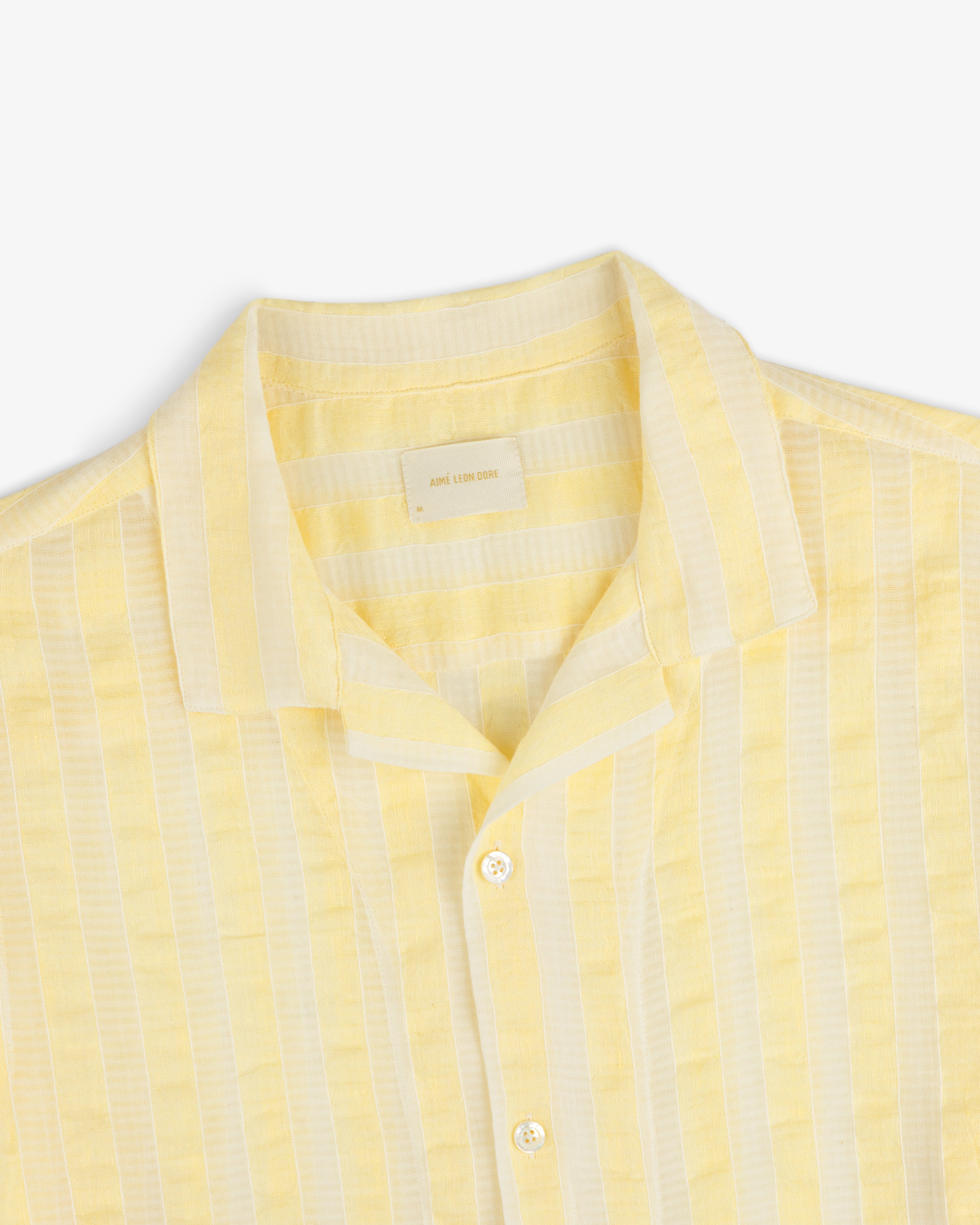 Linen Blend Striped Camp Shirt – Aimé Leon Dore