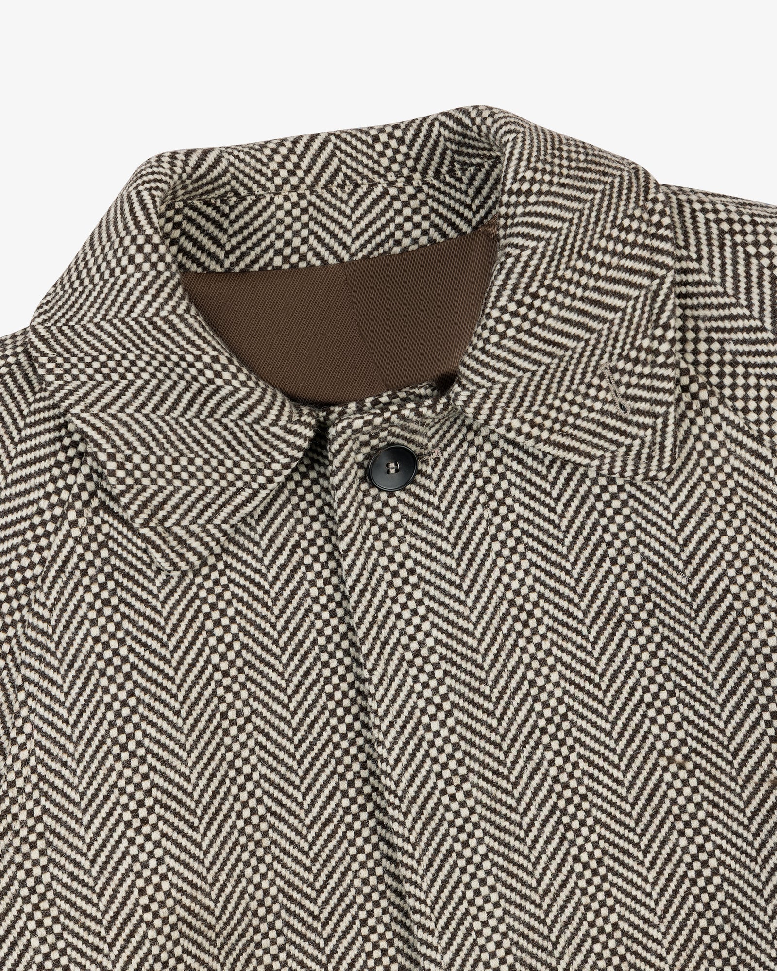 Wool Herringbone Overcoat