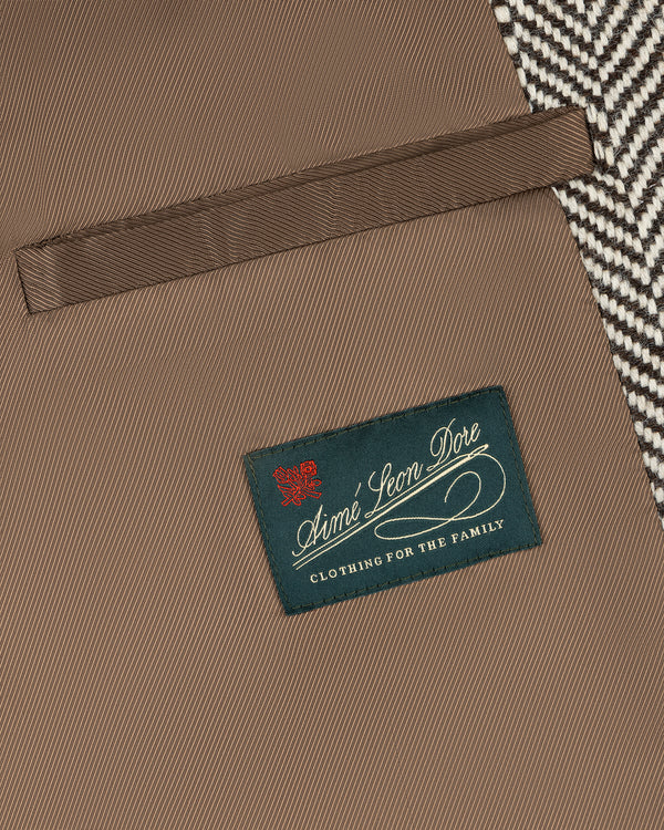 Wool Herringbone Overcoat