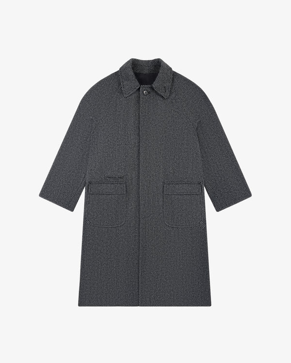 Wool Herringbone Overcoat