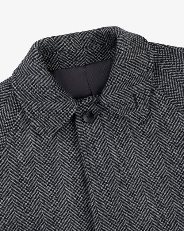 Wool Herringbone Overcoat