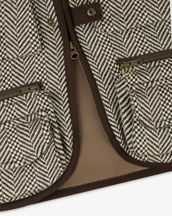 Wool Herringbone Fishing Vest