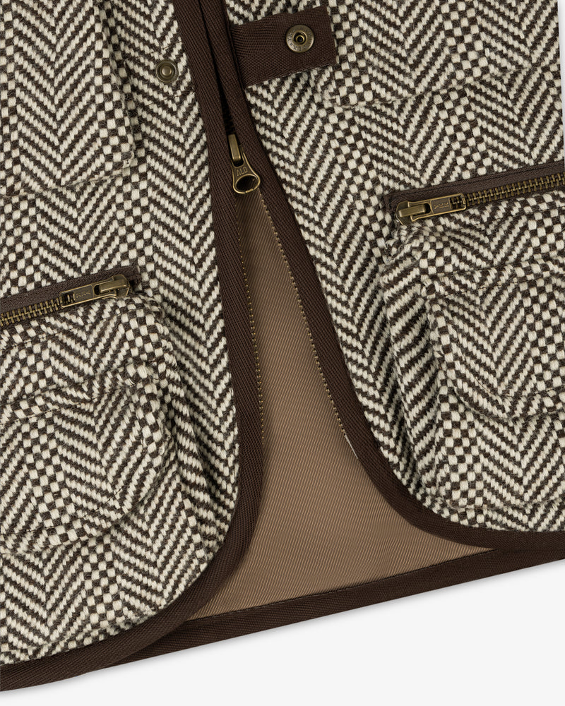 Wool Herringbone Fishing Vest