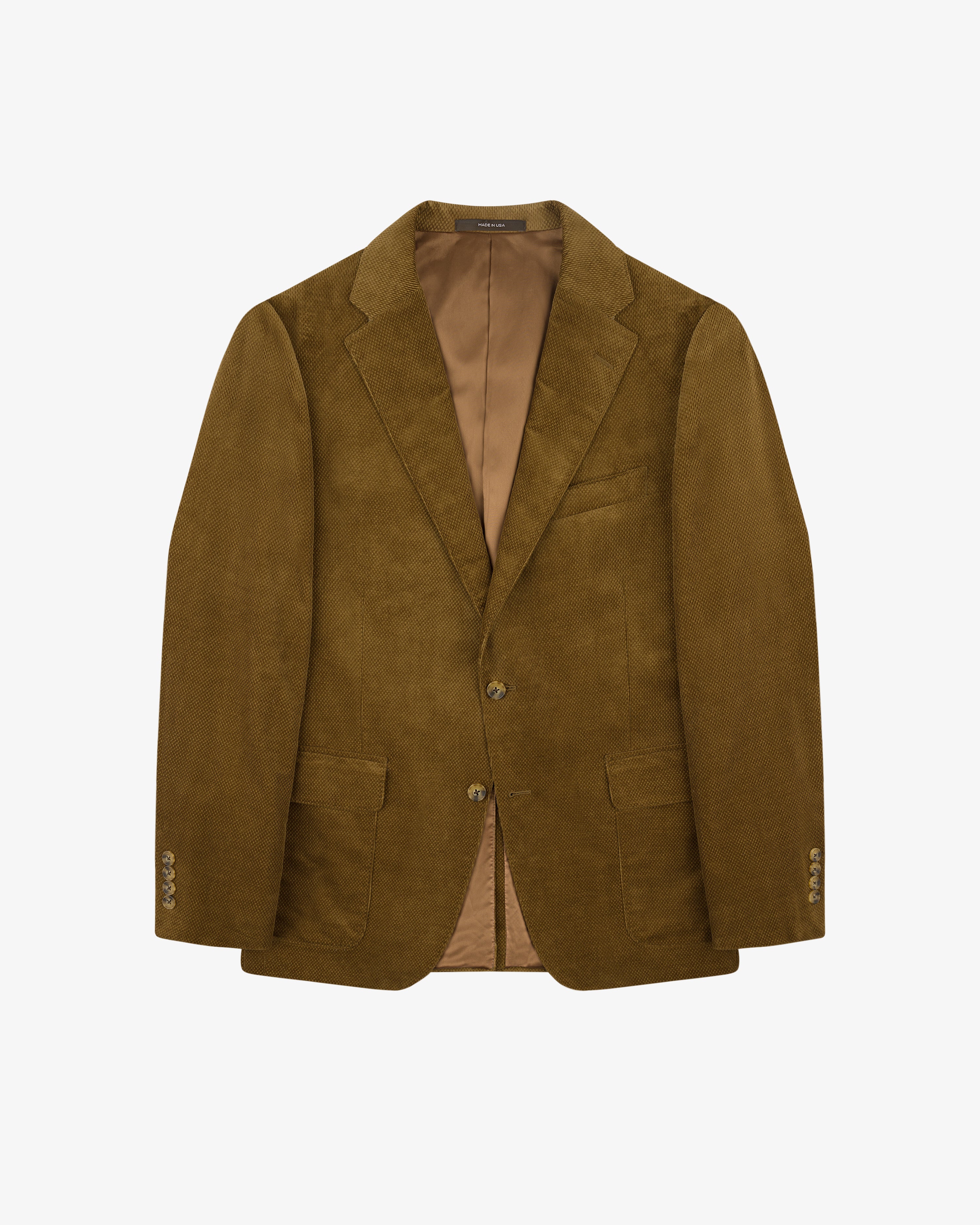 Single-Breasted Dobby Corduroy Suit Jacket