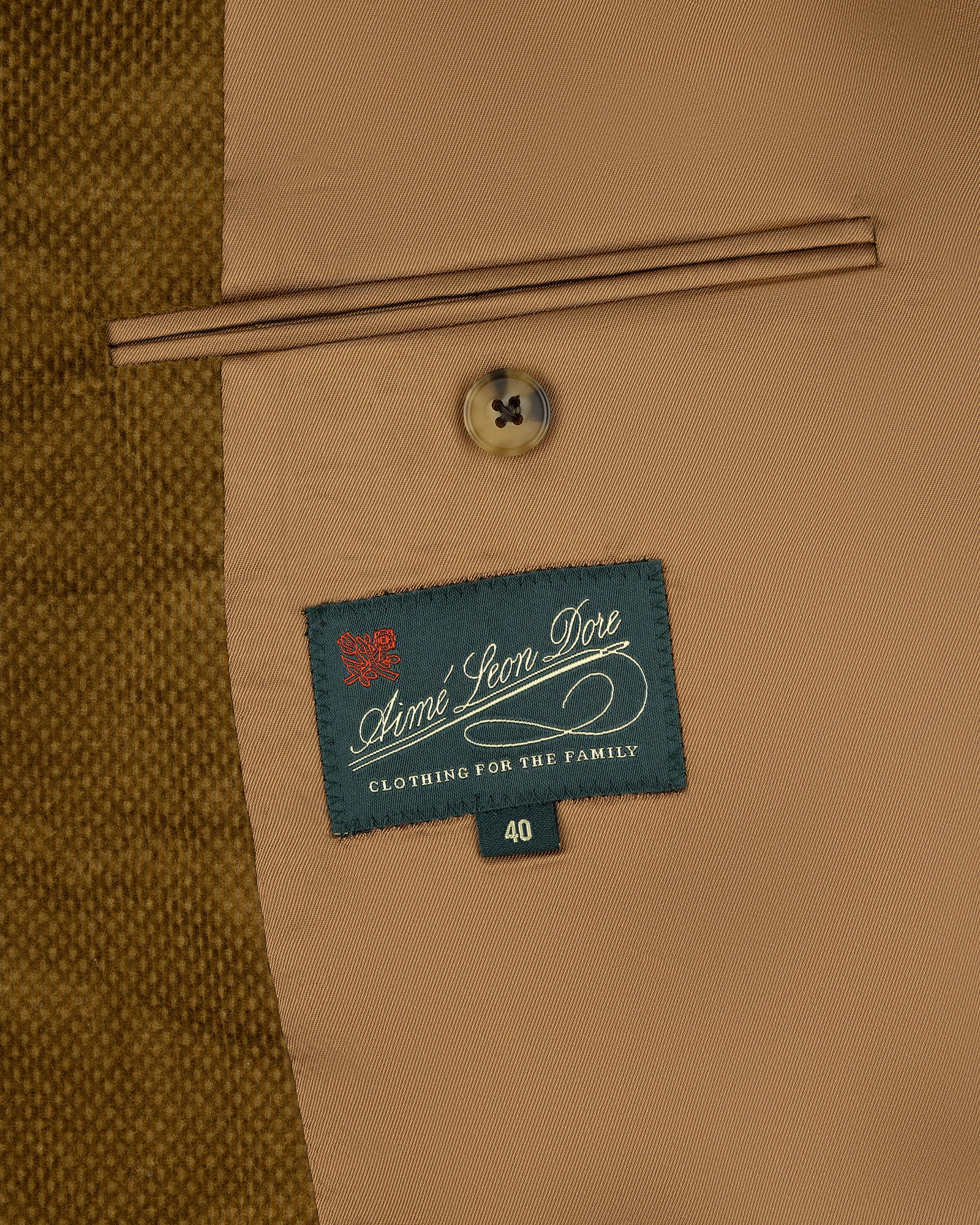 Single-Breasted Dobby Corduroy Suit Jacket