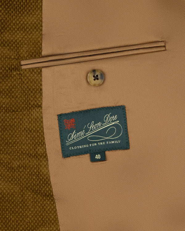 Single-Breasted Dobby Corduroy Suit Jacket