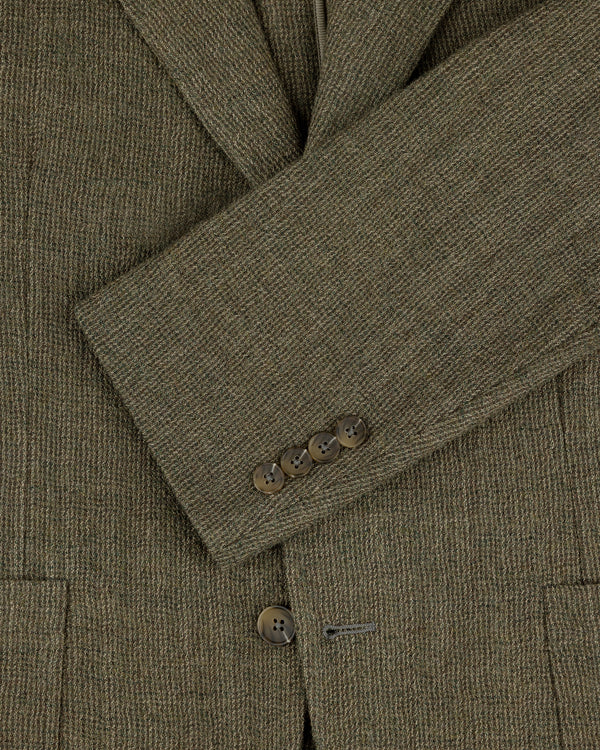 Single-Breasted Boiled Wool Suit Jacket
