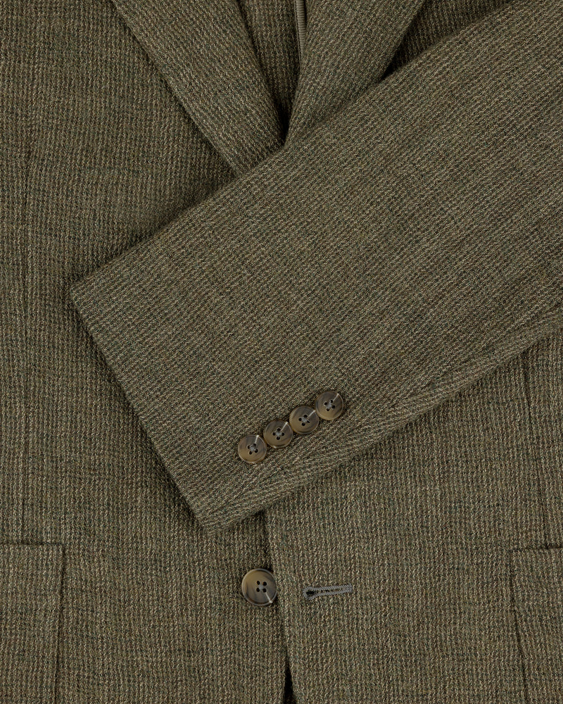Single-Breasted Boiled Wool Suit Jacket
