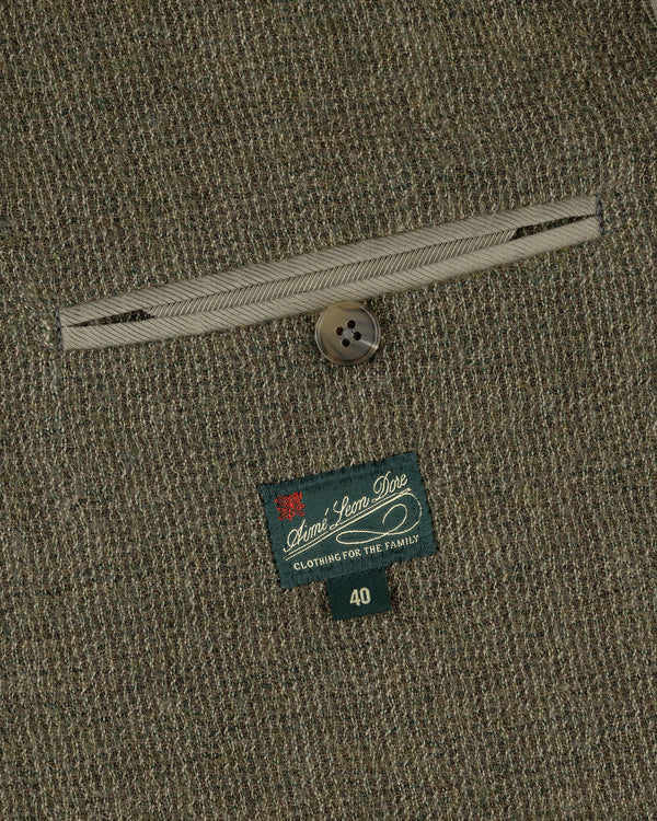 Single-Breasted Boiled Wool Suit Jacket