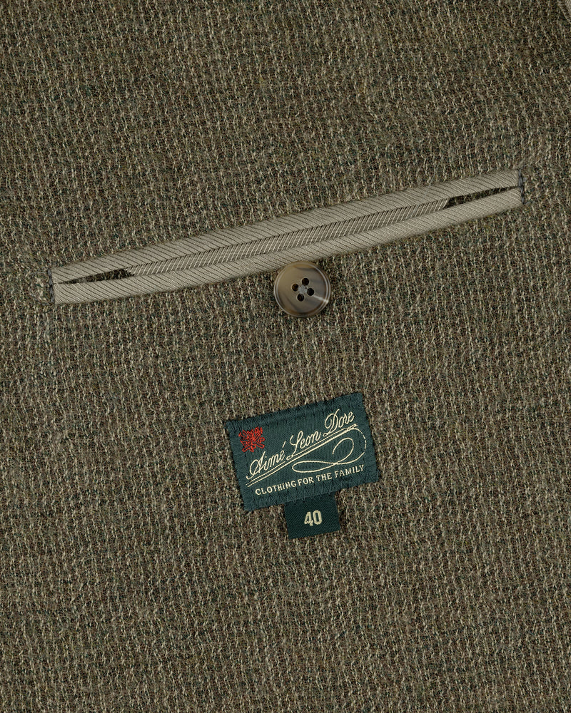 Single-Breasted Boiled Wool Suit Jacket