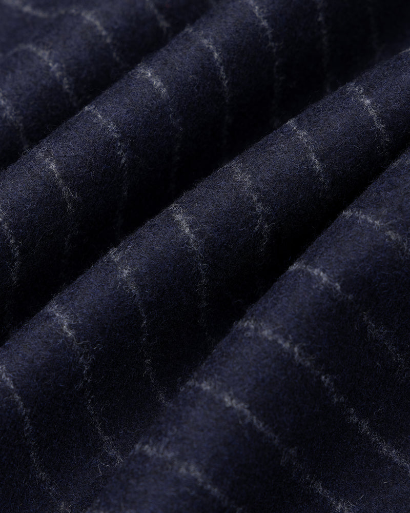 Double-Breasted Pinstripe Wool Suit Jacket