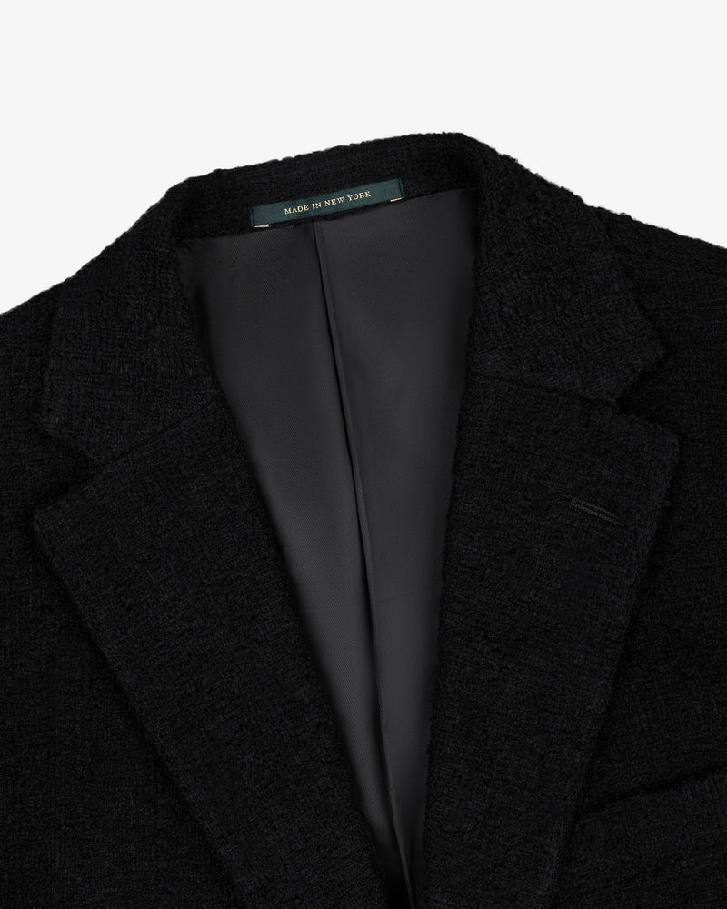 Single-Breasted Boucle Suit Jacket