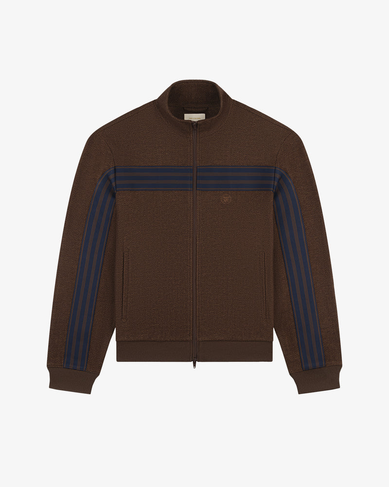 Wool Herringbone Track Jacket