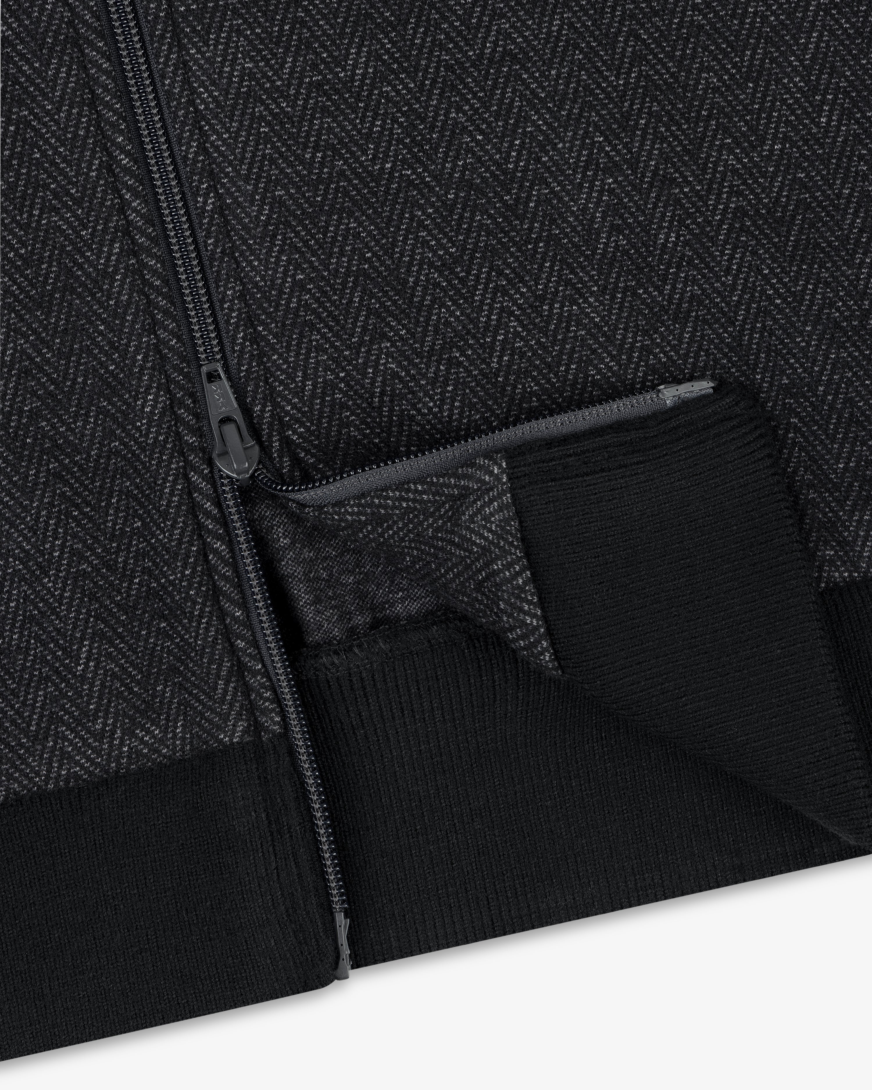 Wool Herringbone Track Jacket