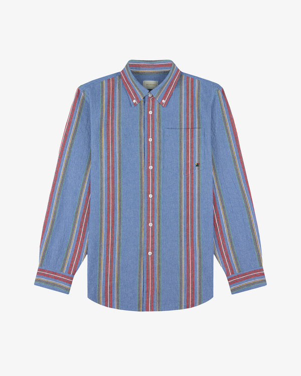 Striped   Crest Oxford Shirt
