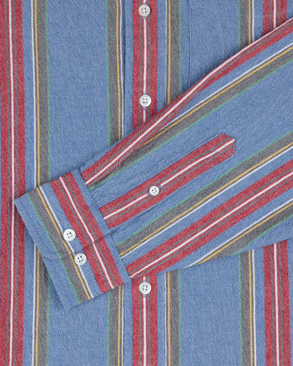 Striped   Crest Oxford Shirt