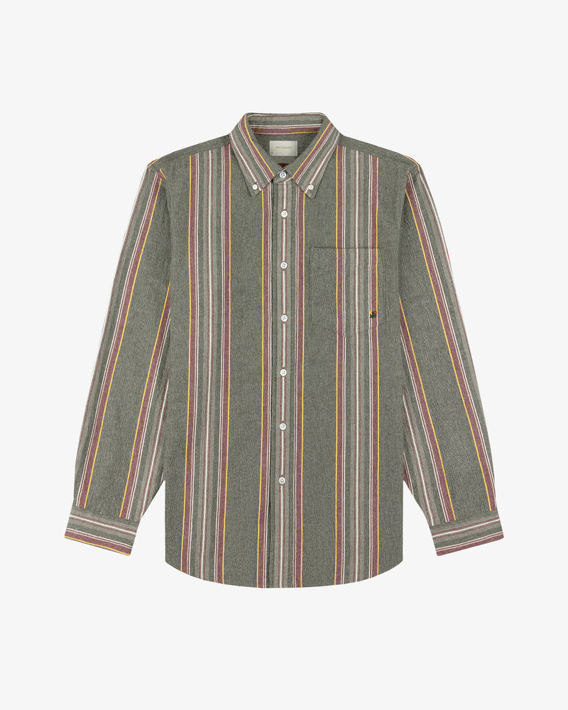 Striped   Crest Oxford Shirt