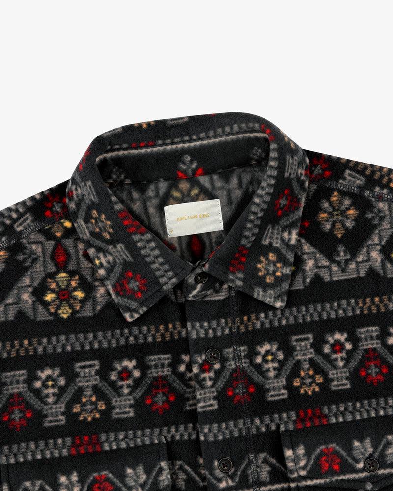 Lightweight Printed Fleece Shirt