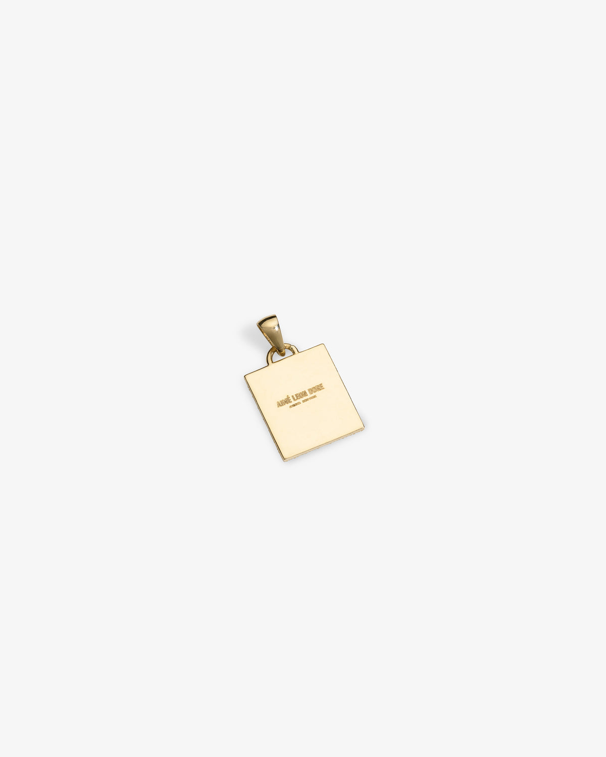 14Kt Gold Mytilene Pendant with small inscription, shown on a plain white background.