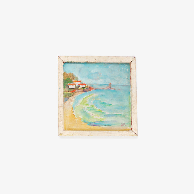 Vintage Impressionist Seascape (Oil Painting)