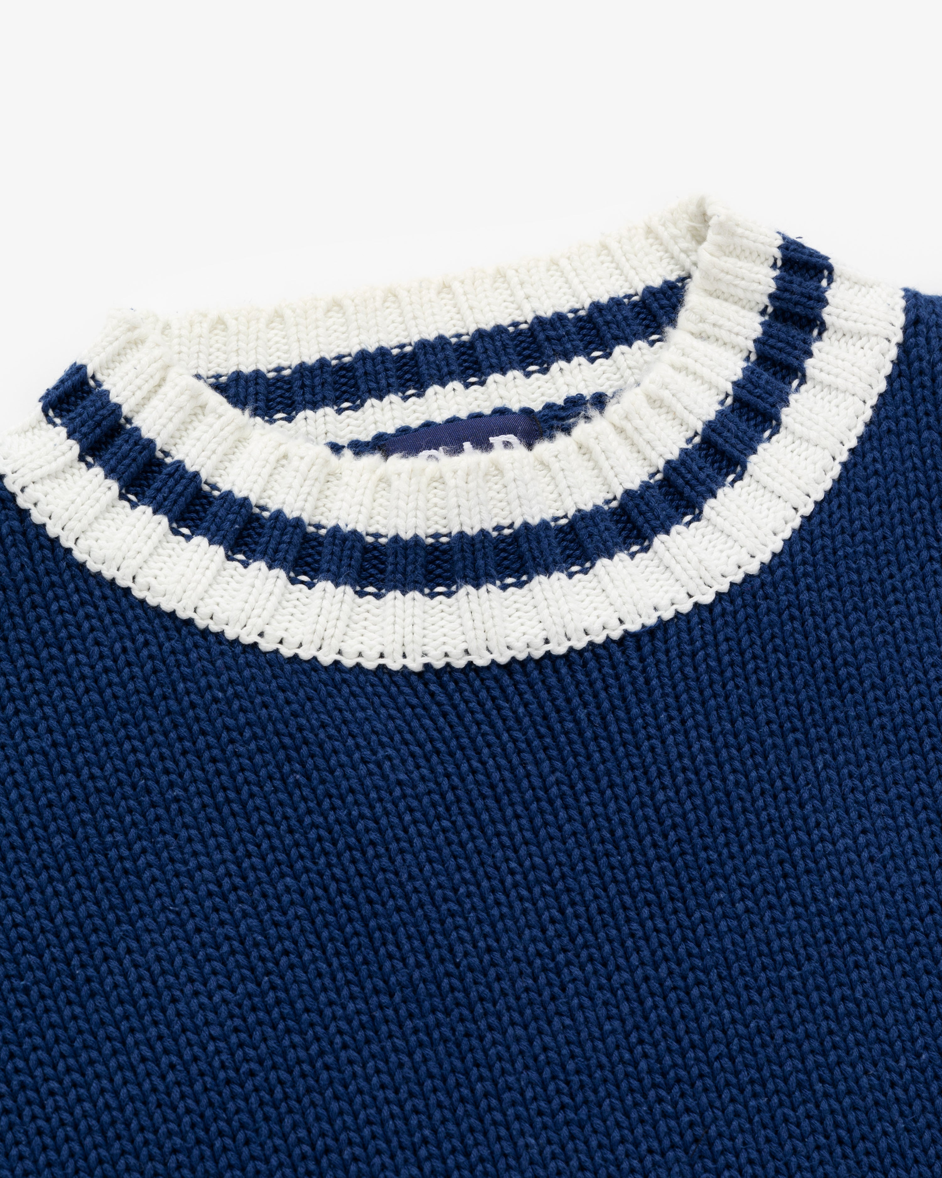 Vintage Blue Ringer Knit Sweater